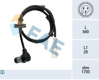 Jutiklis, rato greitis FAE 78534