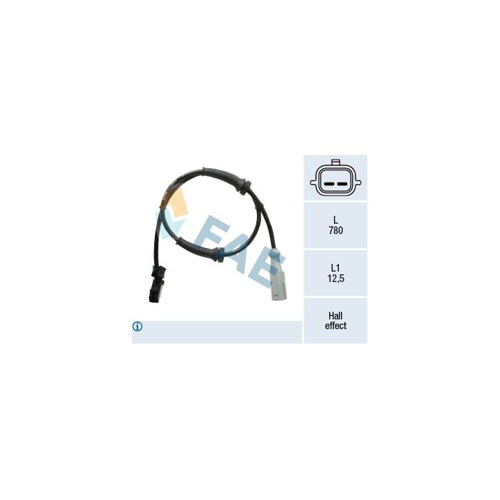 Jutiklis, rato greitis FAE 78537