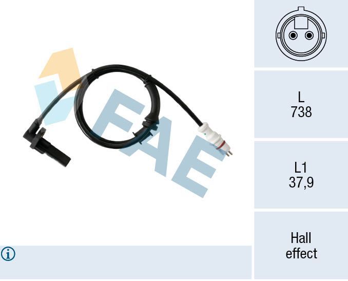 Jutiklis, rato greitis FAE 78549
