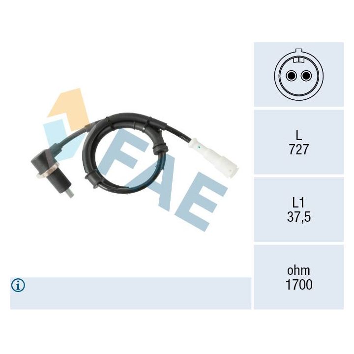 Jutiklis, rato greitis FAE 78575