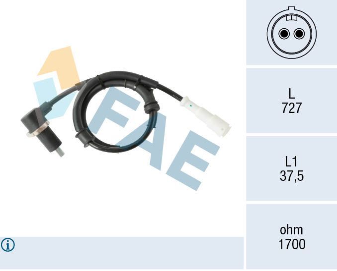 Jutiklis, rato greitis FAE 78575