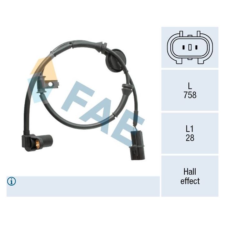 Jutiklis, rato greitis FAE 78576