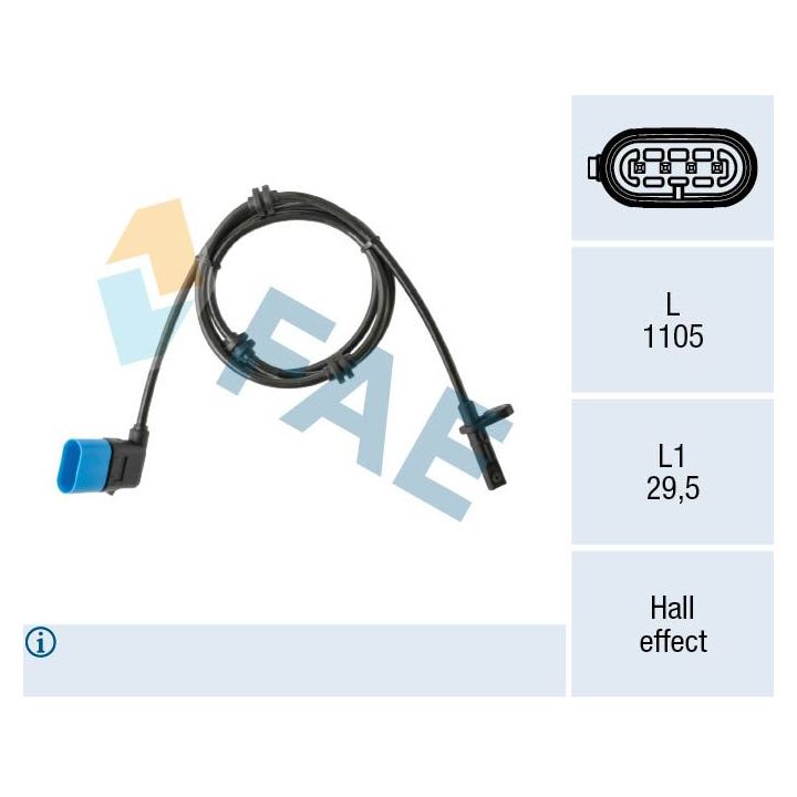 Jutiklis, rato greitis FAE 78591