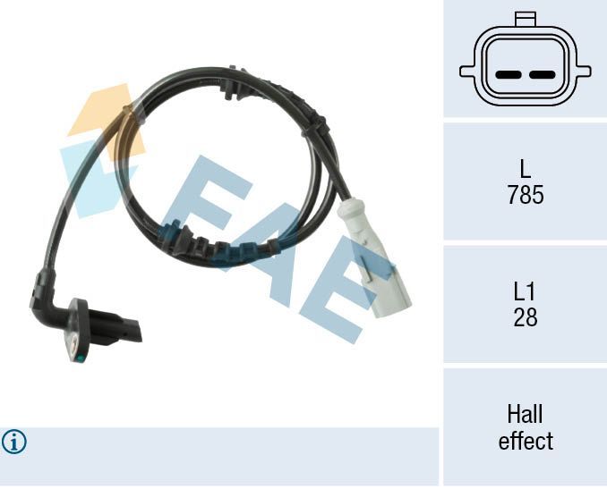 Jutiklis, rato greitis FAE 78592