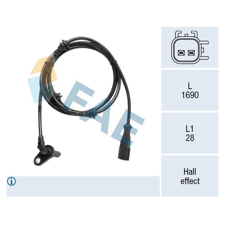 Jutiklis, rato greitis FAE 78598