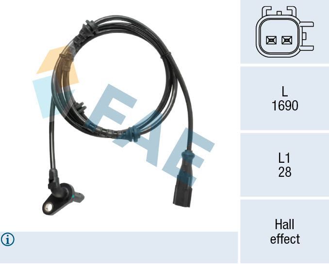 Jutiklis, rato greitis FAE 78598