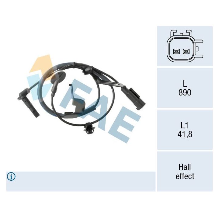 Jutiklis, rato greitis FAE 78608