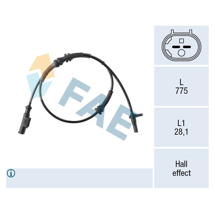 Jutiklis, rato greitis FAE 78609