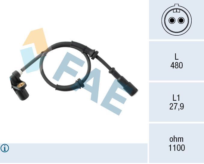 Jutiklis, rato greitis FAE 78611