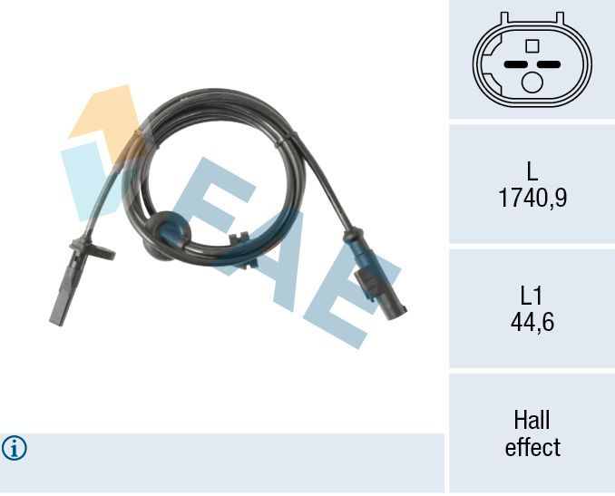 Jutiklis, rato greitis FAE 78621
