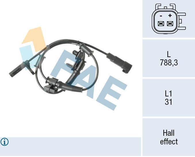 Jutiklis, rato greitis FAE 78623