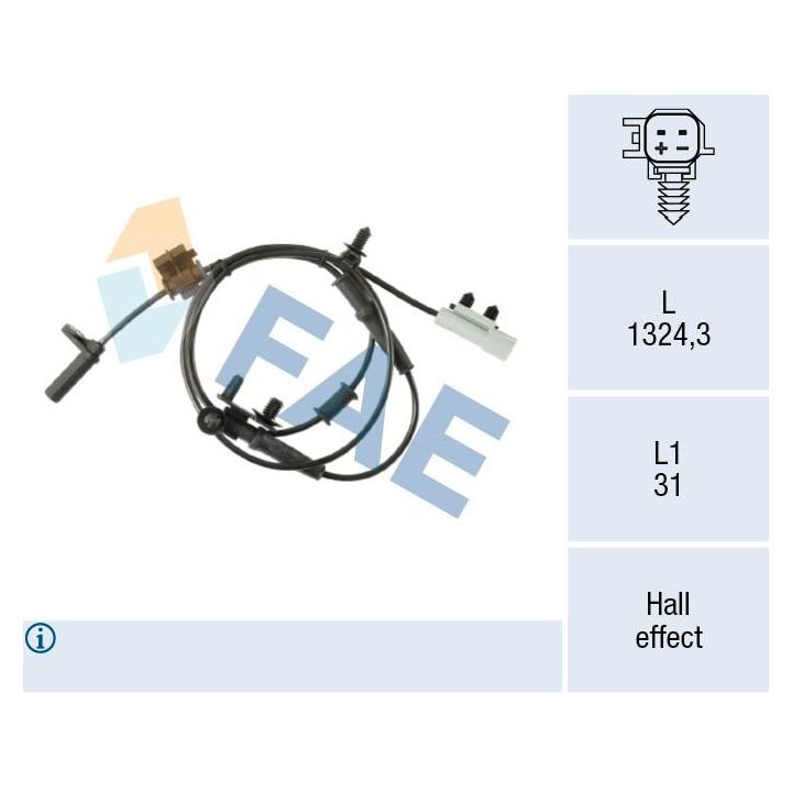 Jutiklis, rato greitis FAE 78641