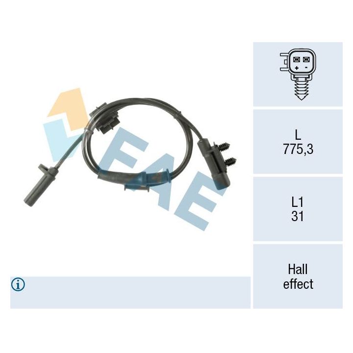 Jutiklis, rato greitis FAE 78685