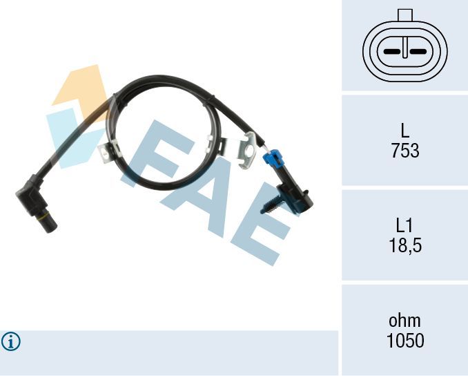 Jutiklis, rato greitis FAE 78722