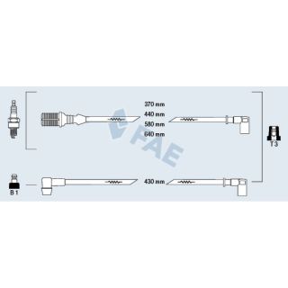 Uždegimo laido komplektas FAE 83160