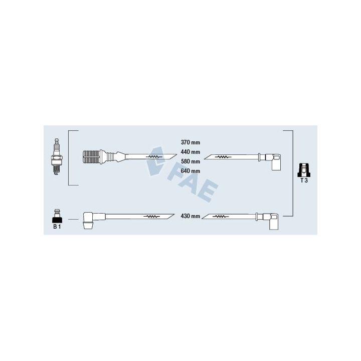 Uždegimo laido komplektas FAE 83160