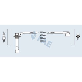 Uždegimo laido komplektas FAE 83262
