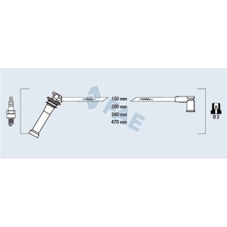 Uždegimo laido komplektas FAE 83263
