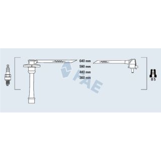 Uždegimo laido komplektas FAE 83581