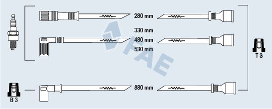Uždegimo laido komplektas FAE 83940