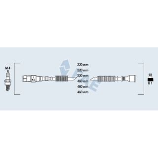 Uždegimo laido komplektas FAE 83995