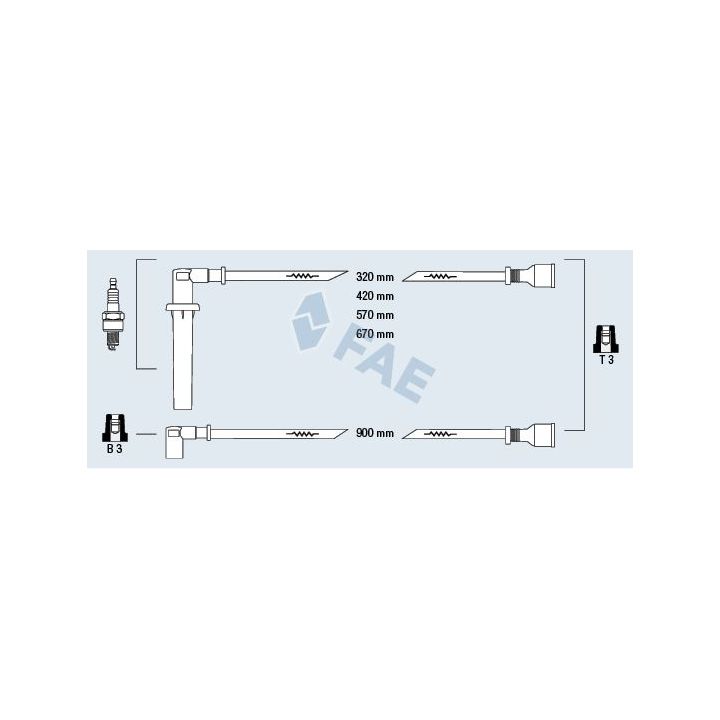 Uždegimo laido komplektas FAE 85190