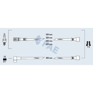 Uždegimo laido komplektas FAE 85200