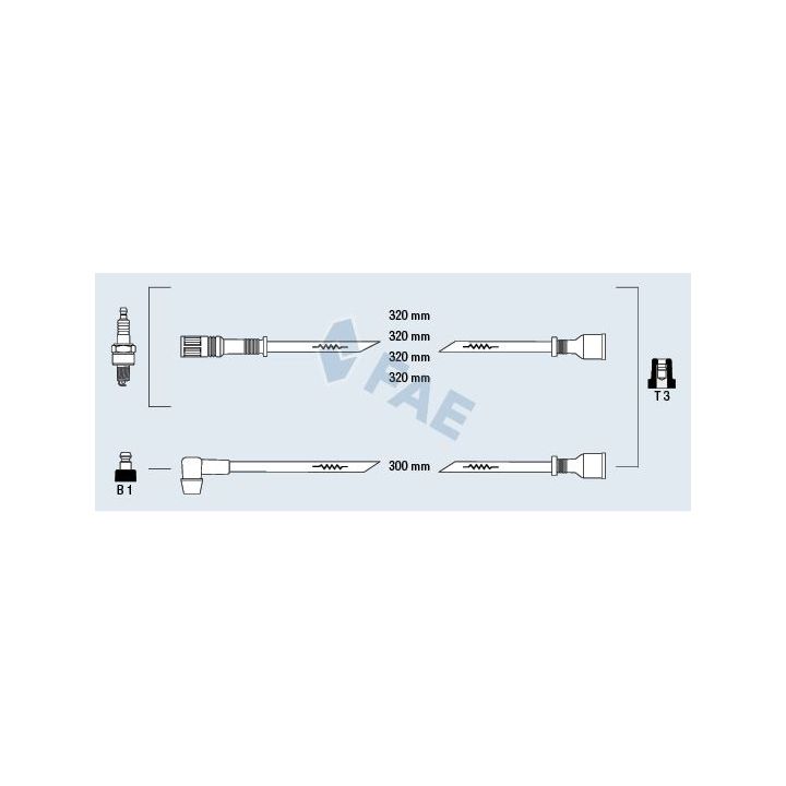Uždegimo laido komplektas FAE 85200