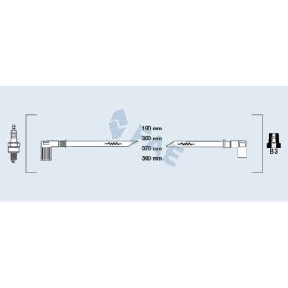 Uždegimo laido komplektas FAE 85250