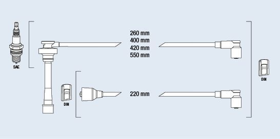 Uždegimo laido komplektas FAE 85385