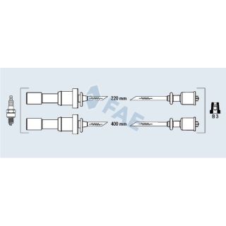 Uždegimo laido komplektas FAE 85393