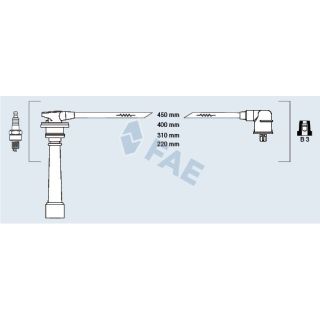Uždegimo laido komplektas FAE 85394