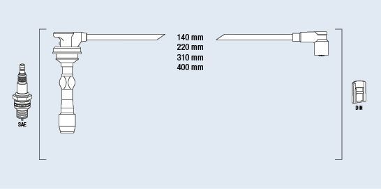Uždegimo laido komplektas FAE 85397