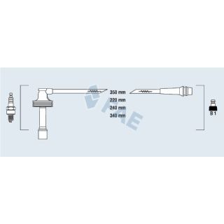 Uždegimo laido komplektas FAE 85485