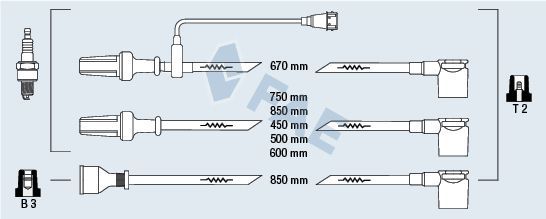 Uždegimo laido komplektas FAE 85580