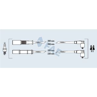 Uždegimo laido komplektas FAE 85626