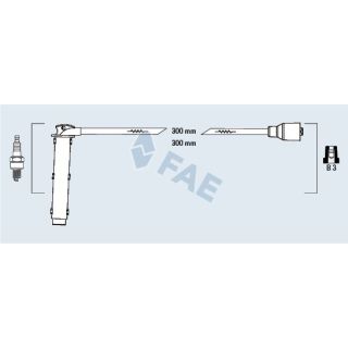 Uždegimo laido komplektas FAE 85766