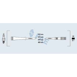 Uždegimo laido komplektas FAE 85985