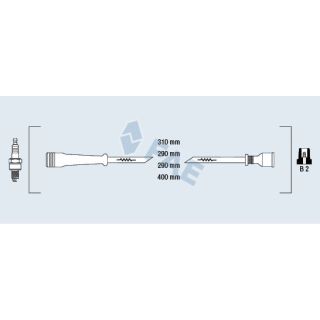 Uždegimo laido komplektas FAE 86000