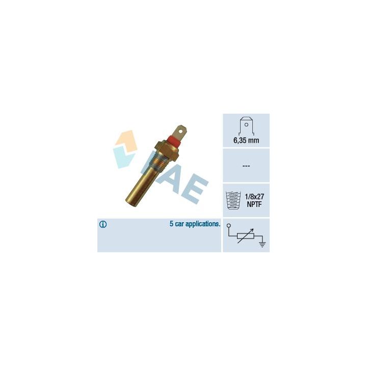 Siuntimo blokas, aušinimo skysčio temperatūra FAE 31640