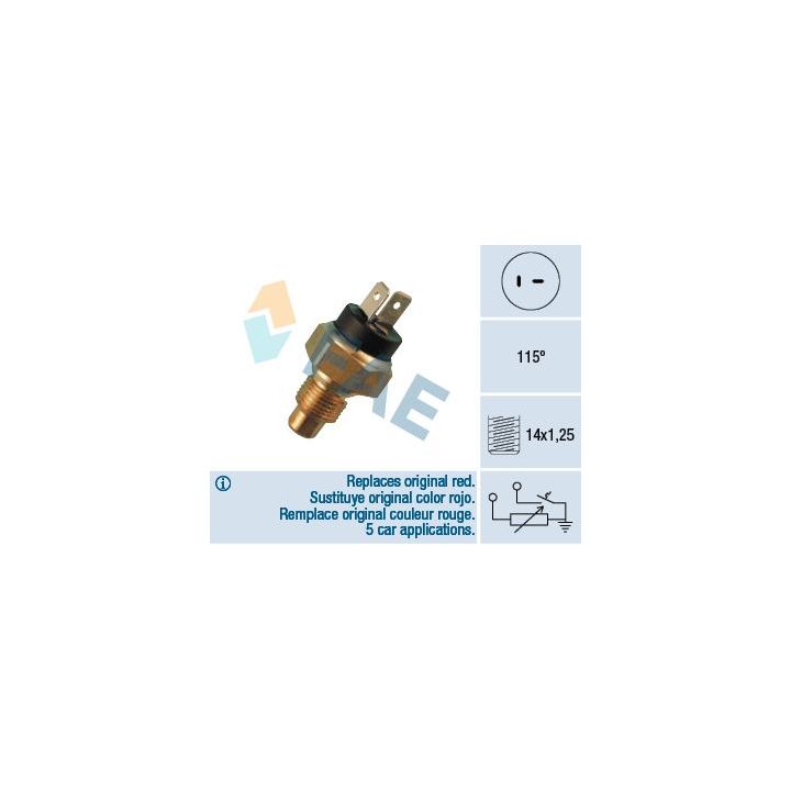 Siuntimo blokas, aušinimo skysčio temperatūra FAE 34030