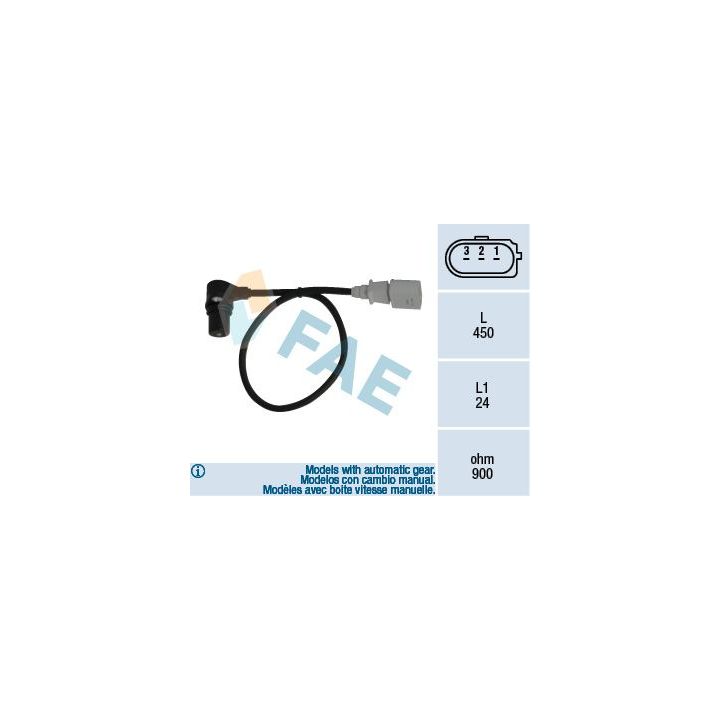 Jutiklis, alkūninio veleno impulsas FAE 79055