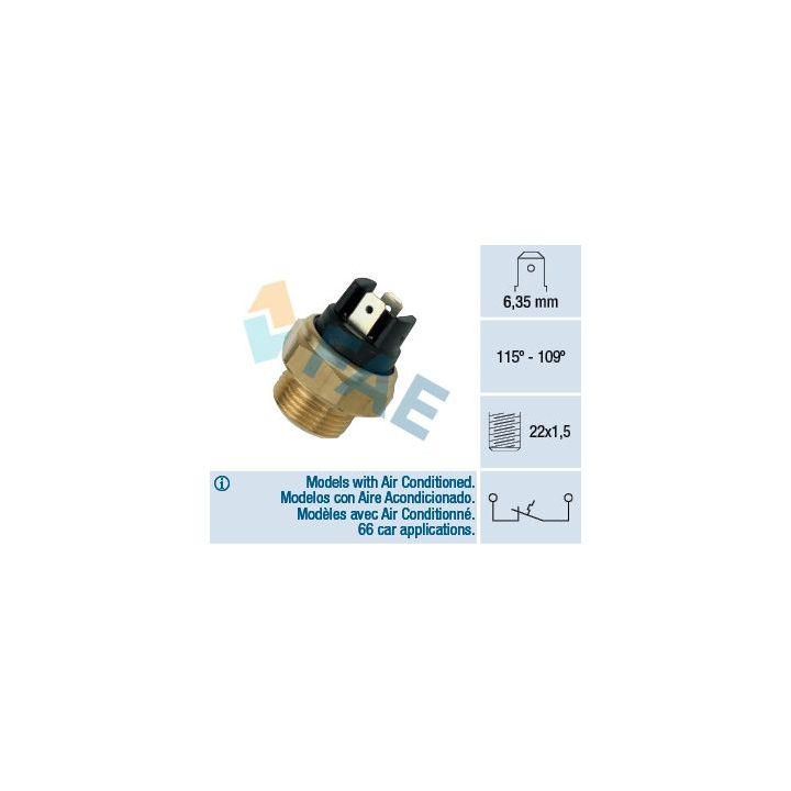 Temperatūros jungiklis, radiatoriaus ventiliatorius FAE 36280