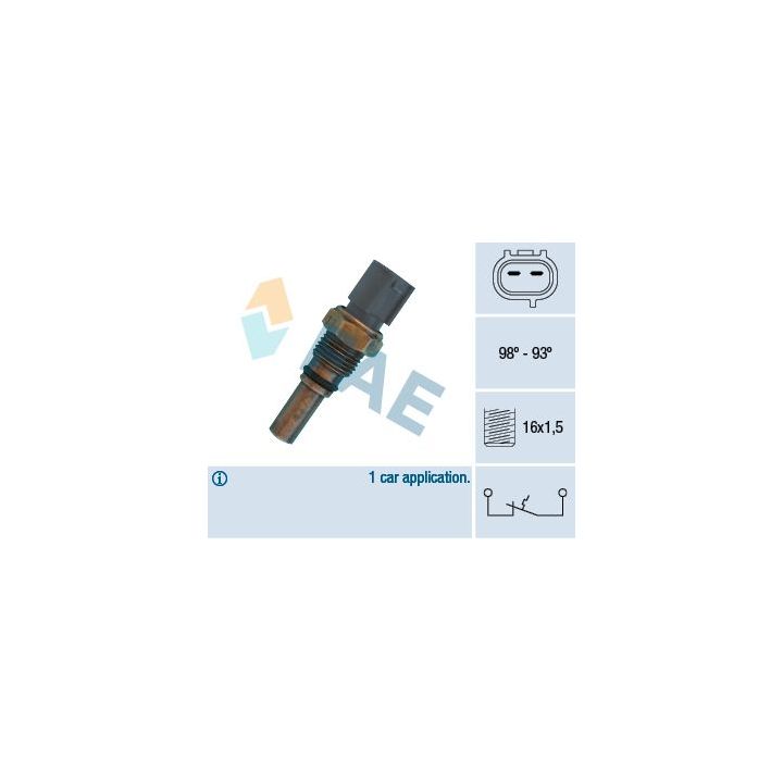 Temperatūros jungiklis, radiatoriaus ventiliatorius FAE 36550