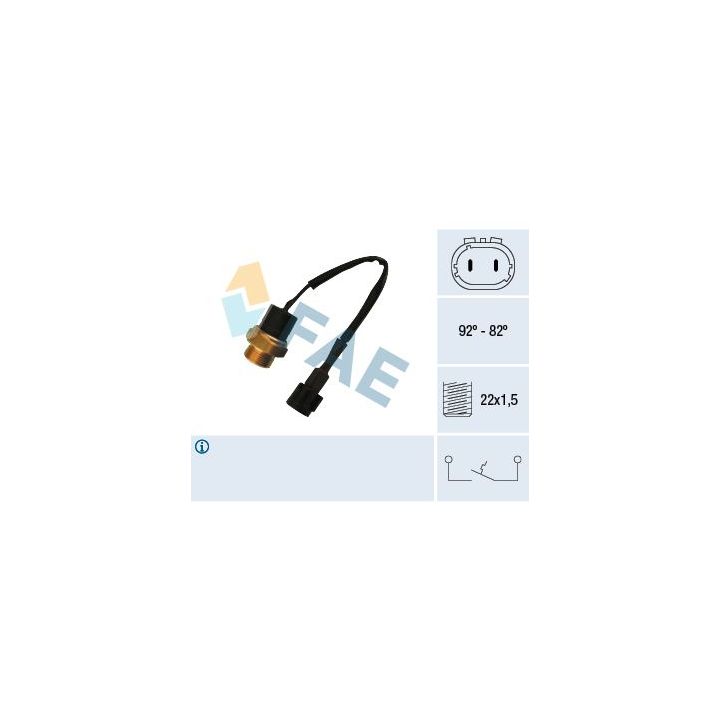 Temperatūros jungiklis, radiatoriaus ventiliatorius FAE 37670