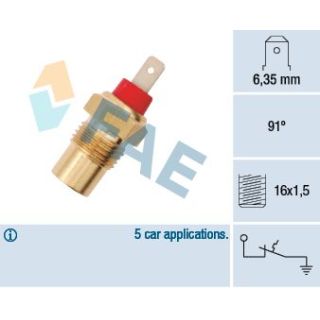 Temperatūros jungiklis, aušinimo skysčio įspėjimo lemputė FAE 35101