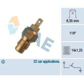 Temperatūros jungiklis, aušinimo skysčio įspėjimo lemputė FAE 35260