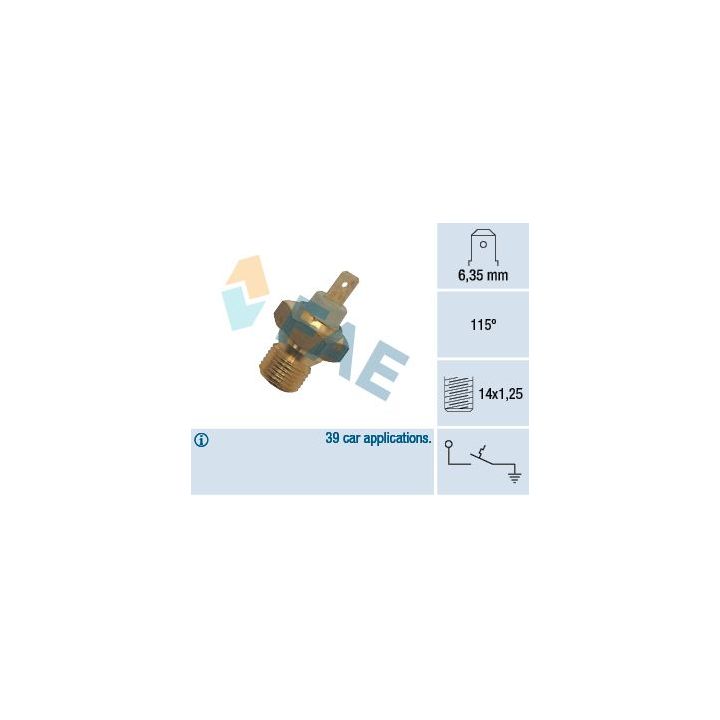 Temperatūros jungiklis, aušinimo skysčio įspėjimo lemputė FAE 35270
