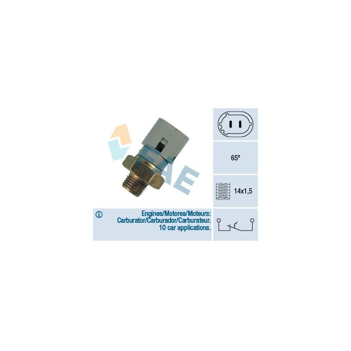 Temperatūros jungiklis, aušinimo skysčio įspėjimo lemputė FAE 35690