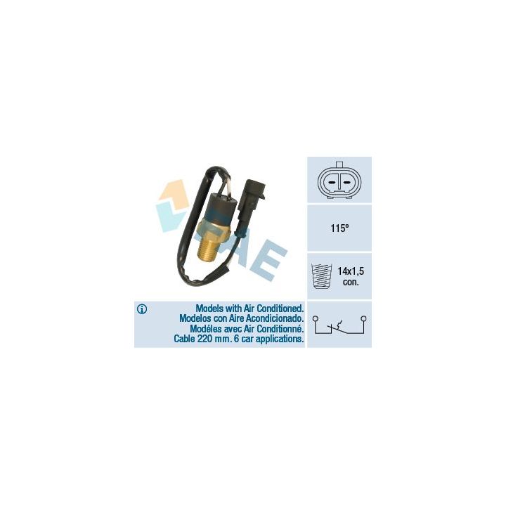 Temperatūros jungiklis, aušinimo skysčio įspėjimo lemputė FAE 35841